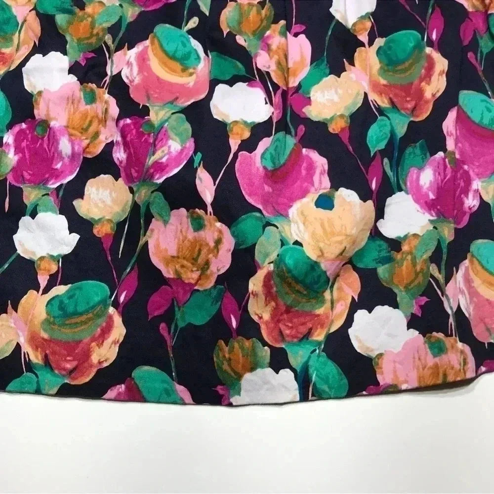 J. Crew | Tulip Floral Print A-Line Gathered Stretch Front Pockets Size Size 2
